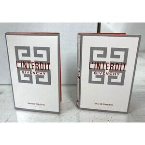 Lot of 2 Givenchy L’Interdit EDT 1ml/0.03 fl. oz. Spray Perfume Vial Samples